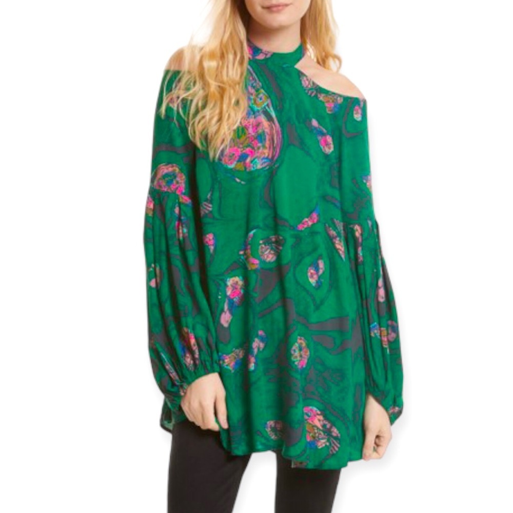 Free People Drift Away Tunic Cold Shoulder Blouse | Dress